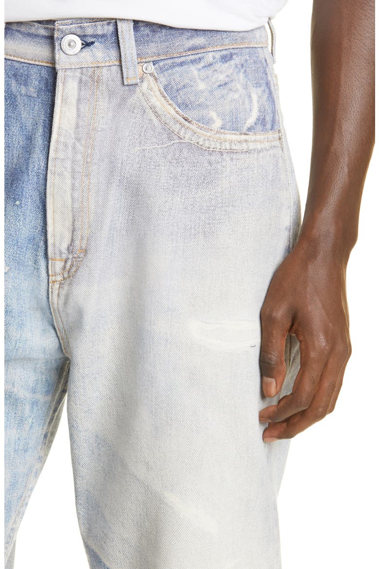 Third Cut Trompe l'Oeil Straight Leg Jeans, Alternate, color, DIGITAL DENIM PRINT