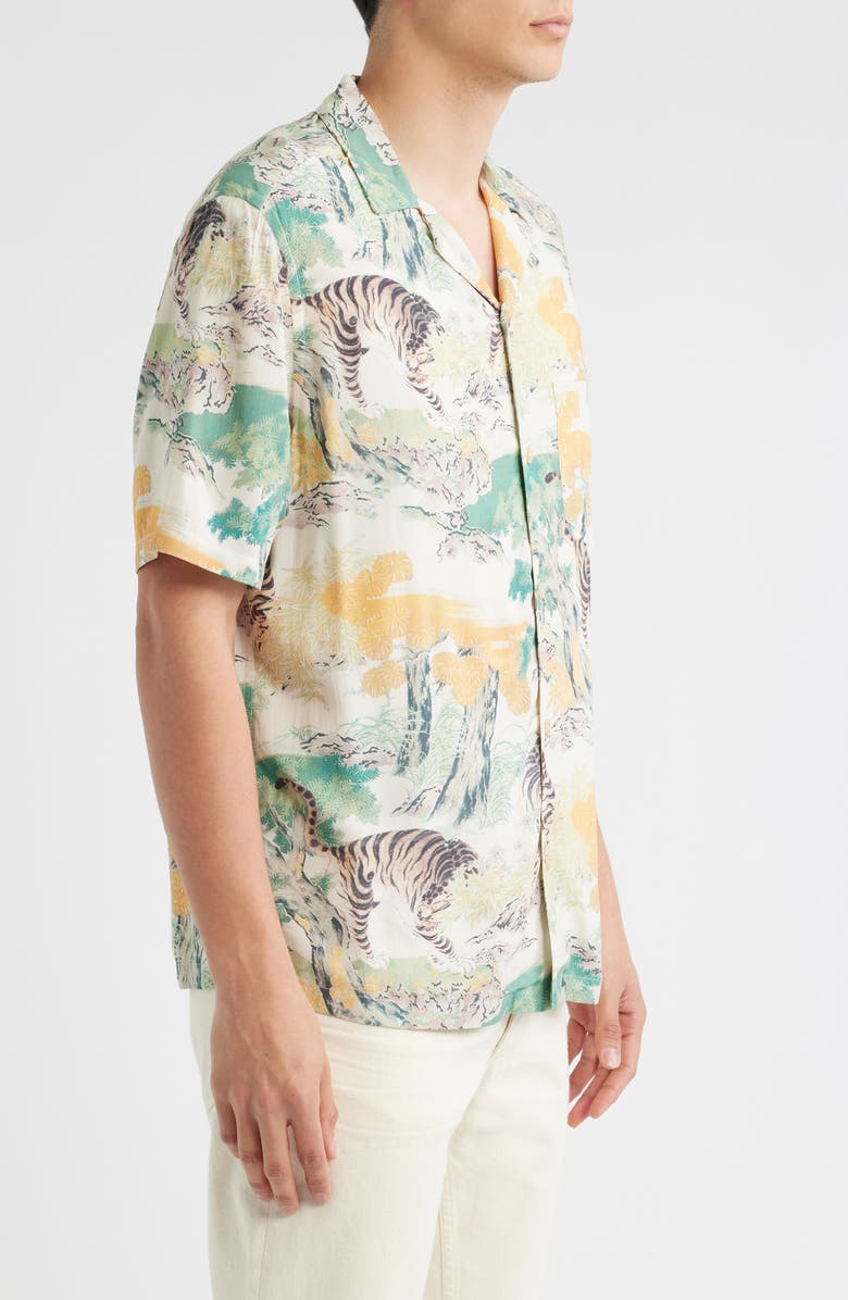 AllSaints Portland Camp Shirt, Alternate, color, Ecru White