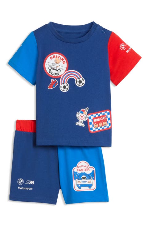 x BMW M Motorsport Kids' Cotton T-Shirt & Shorts Set (Toddler)