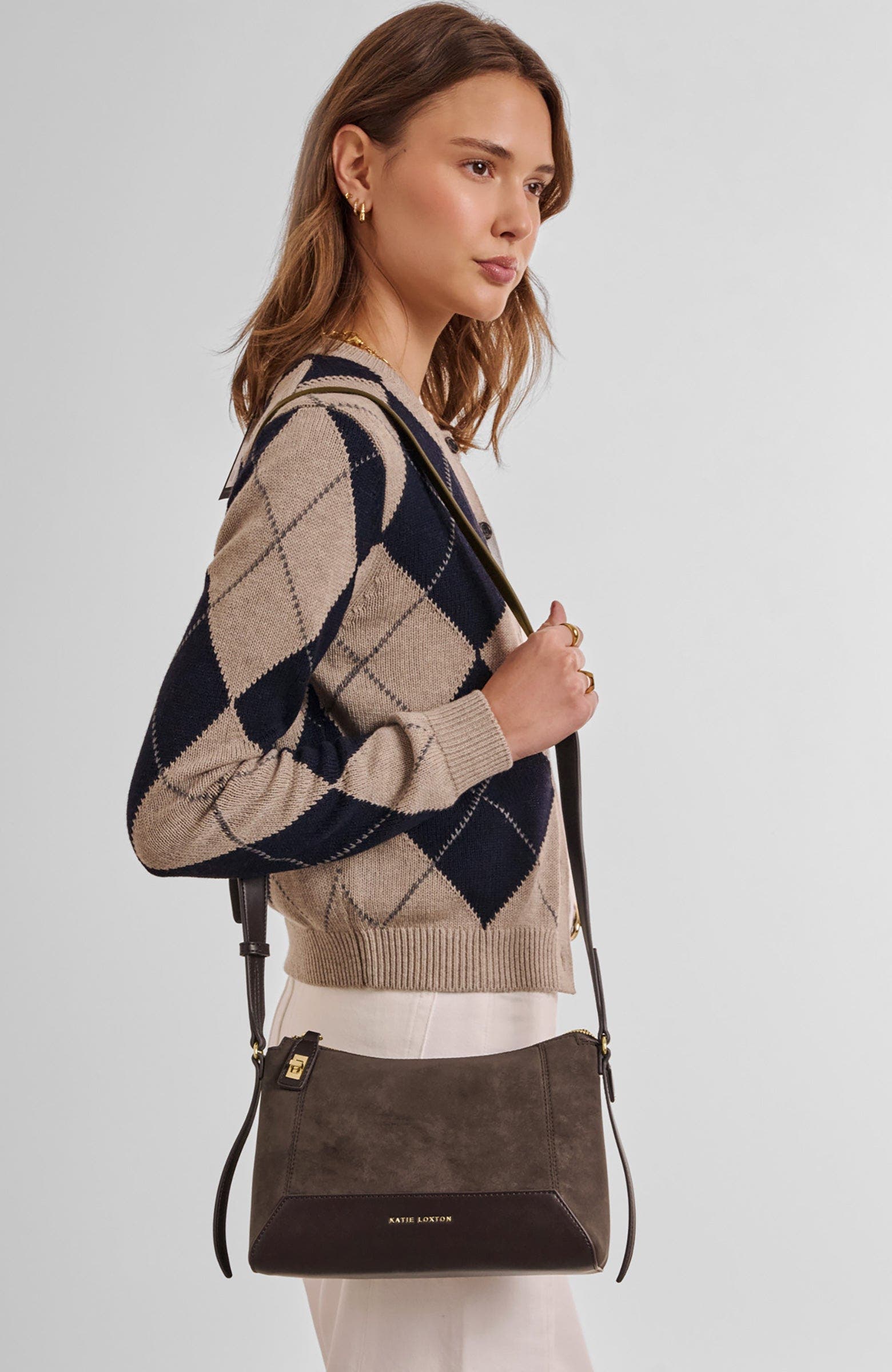 Charlbury Crossbody Bag, Alternate, color, Bitter Chocolate Suedette