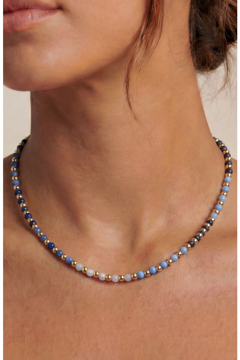 Kate Gemstone Necklace, Alternate, color, Blue