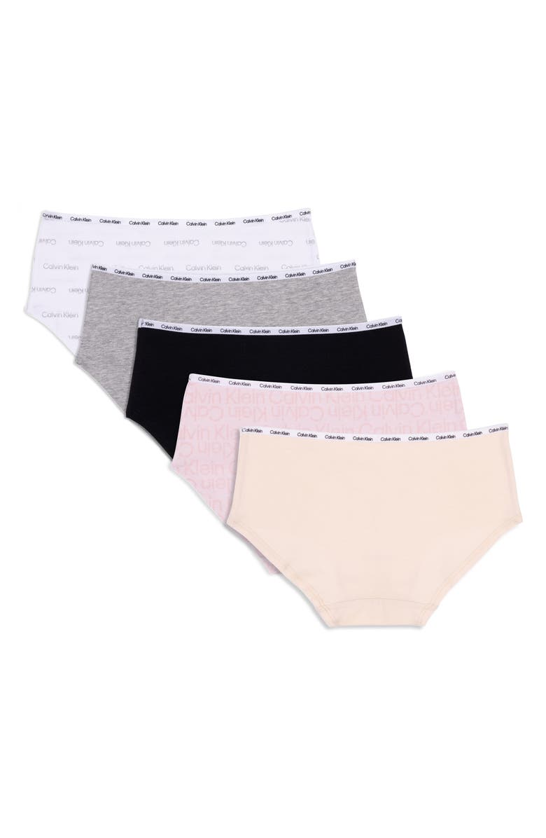 Calvin Klein Kids' Assorted 5-Pack Hipster Briefs, Alternate, color, Calvin Klein Logo Play