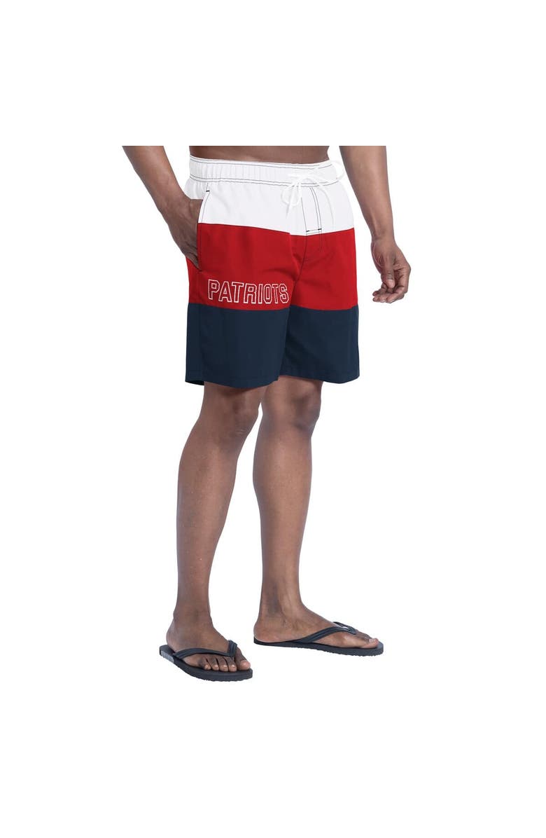 G-III SPORTS BY CARL BANKS Men's G-III Sports by Carl Banks Navy/Red New England Patriots Sunrise Volley Swim Shorts, Alternate, color, Navy