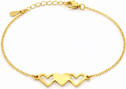 Donatello Gian Triple Heart Chain Bracelet