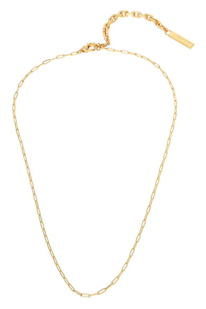 Paper Clip Convertible Chain Necklace, Alternate, color, GOLD