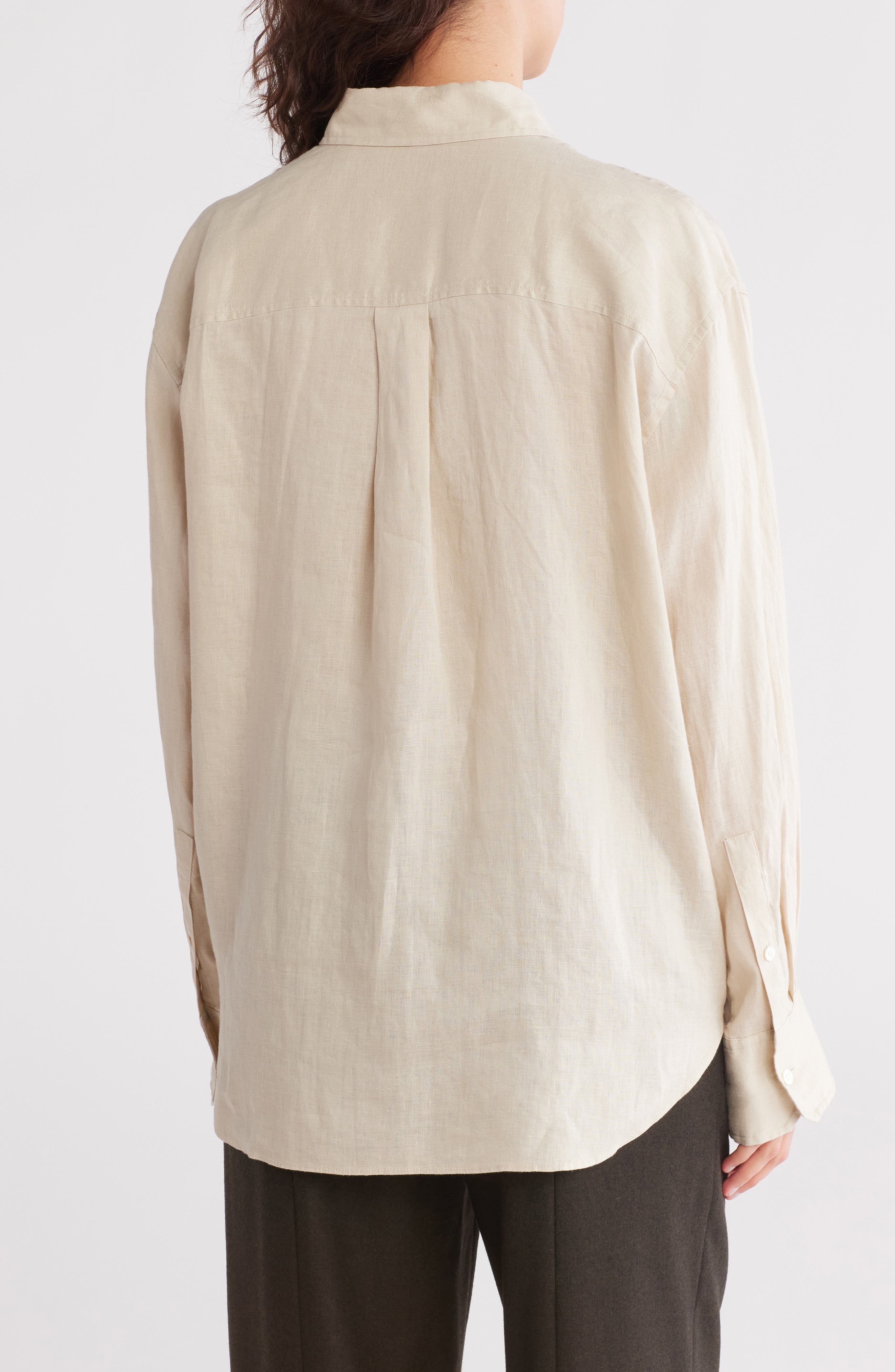 Relaxed Fit Linen Button-Up Shirt - image 2