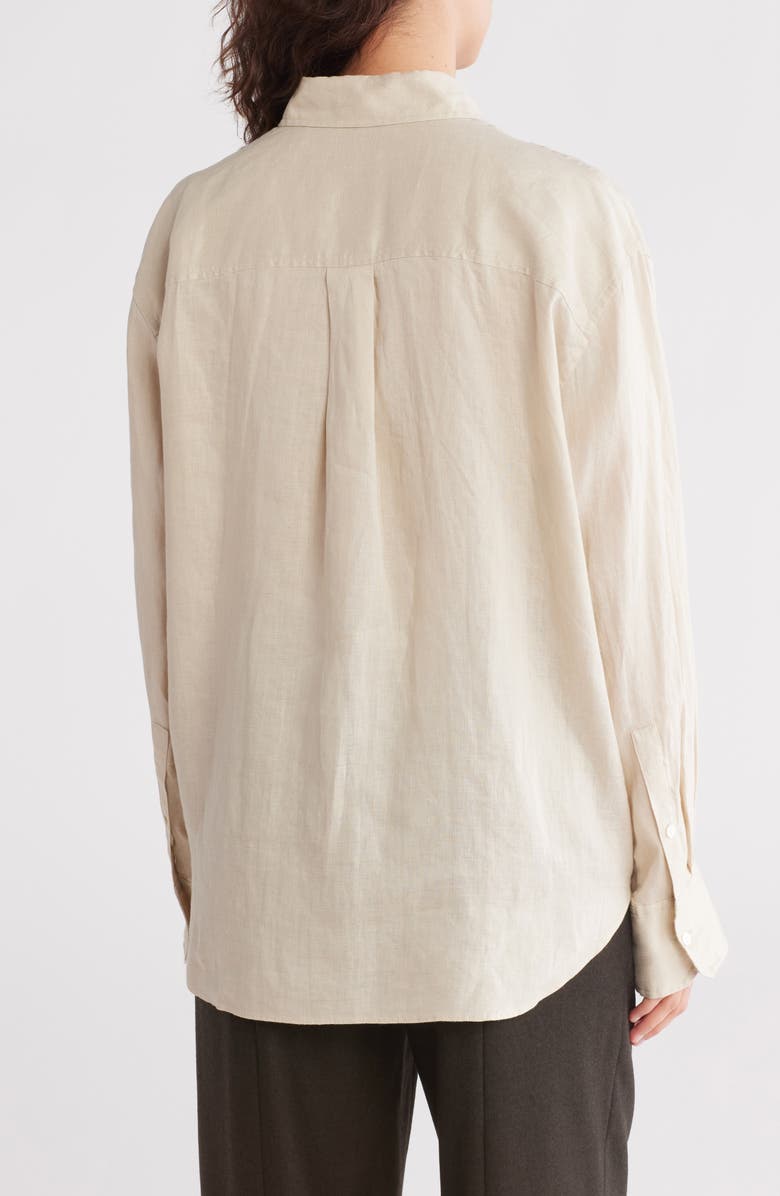 Theory Relaxed Fit Linen Button-Up Shirt, Alternate, color,