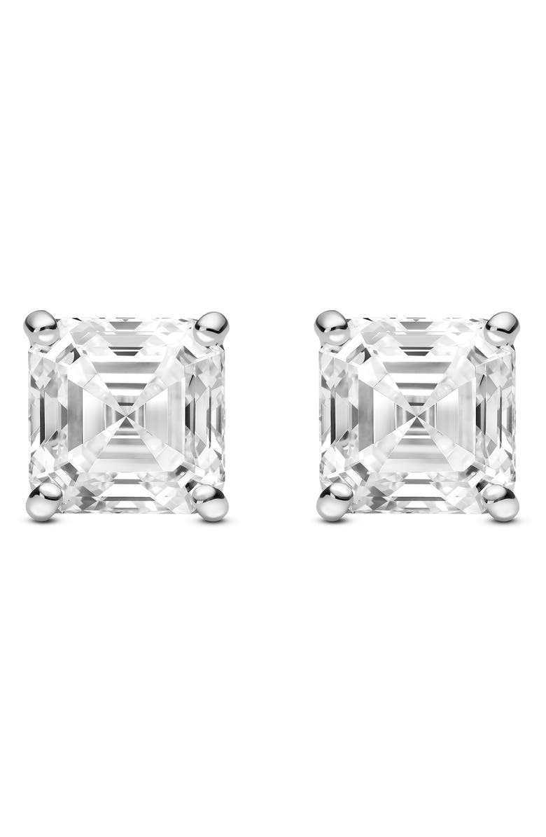 LIGHTBOX 4-Carat Asscher Cut Lab Grown Diamond Stud Earrings, Main, color, 