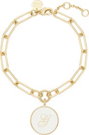 Brook and York Callie Initial Enamel Pendant Bracelet