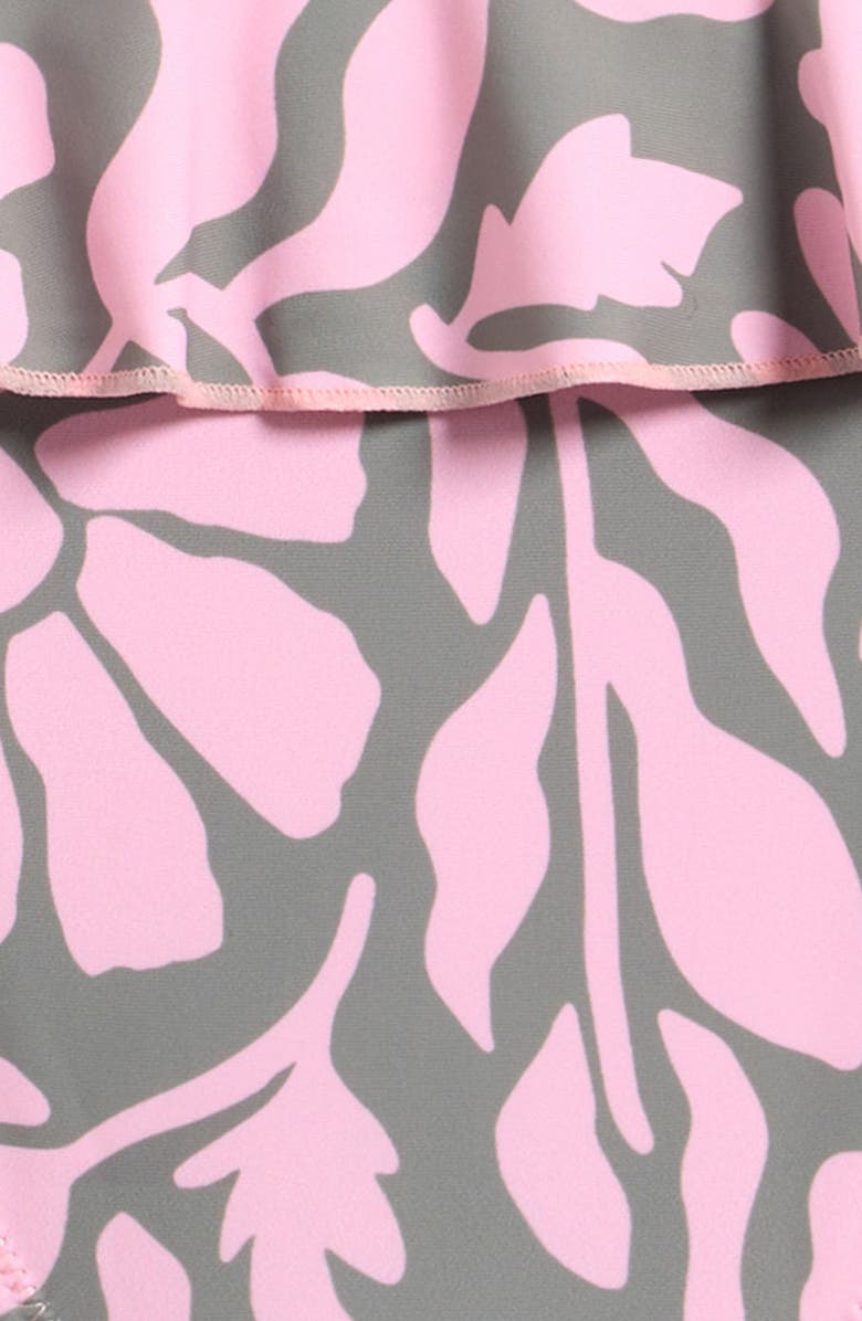 Boardies Kids' Melo Ruffle Two-Piece Swimsuit, Alternate, color, Olive/ Pink