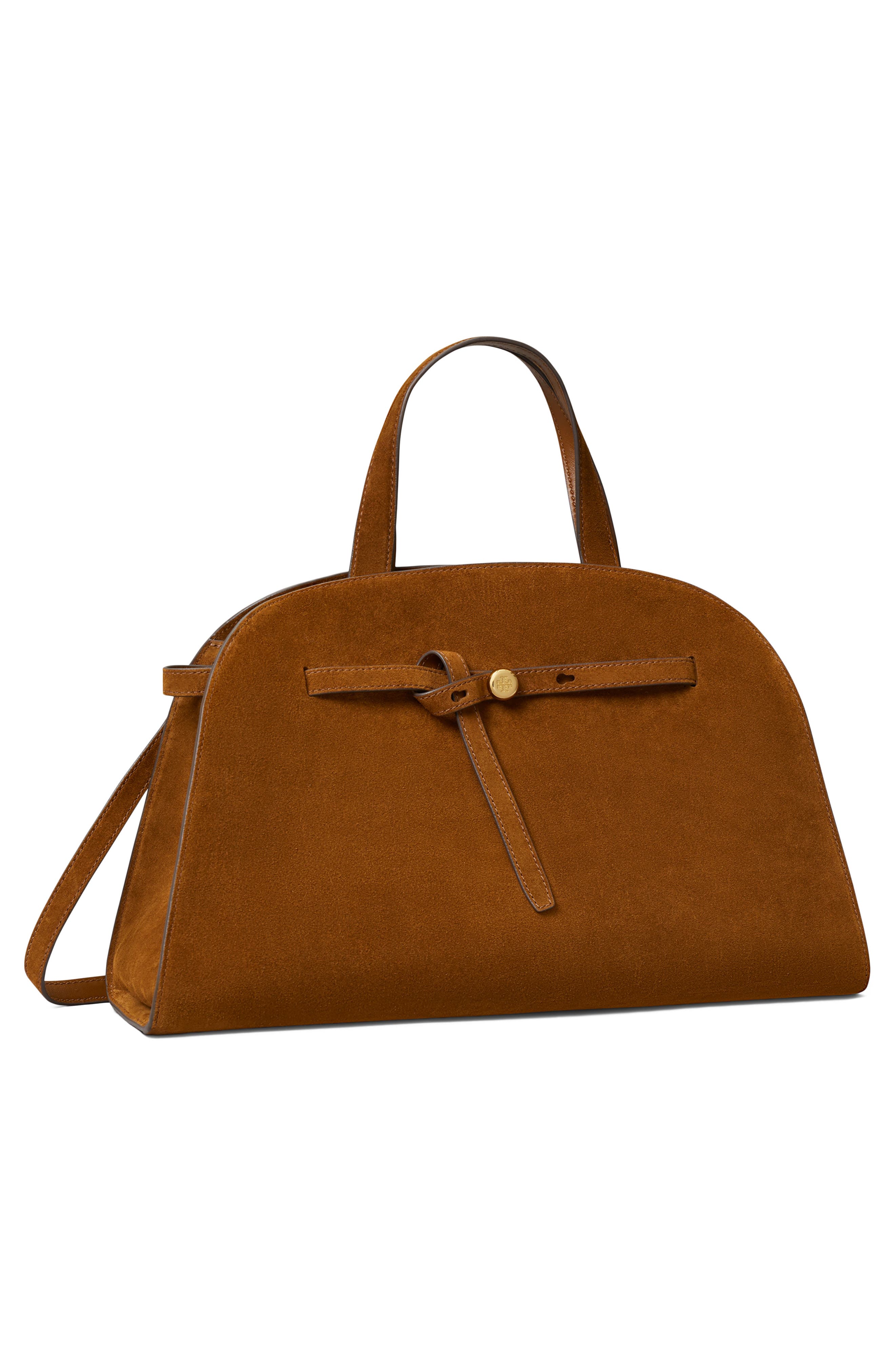 Romy Suede Leather Bauletto, Alternate, color, CARAMEL