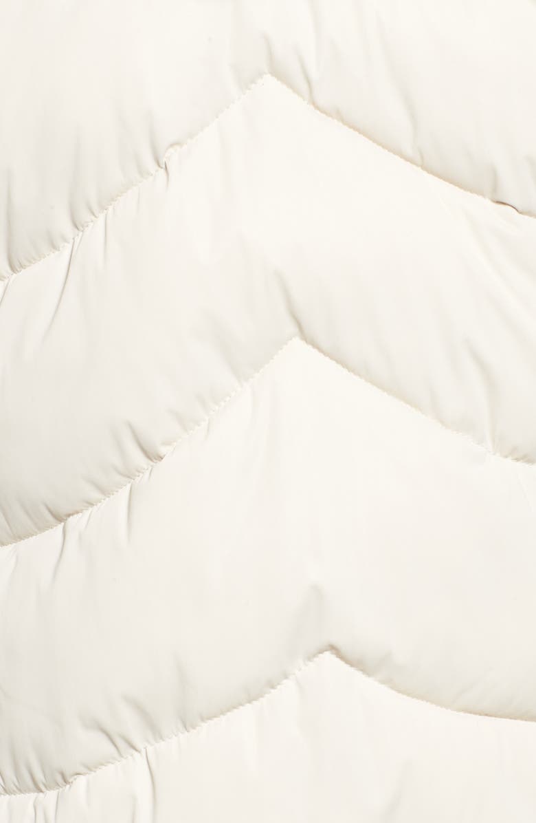 GUESS Oversize Hooded Puffer Jacket with Knit & Faux Shearling Trim, Alternate, color,