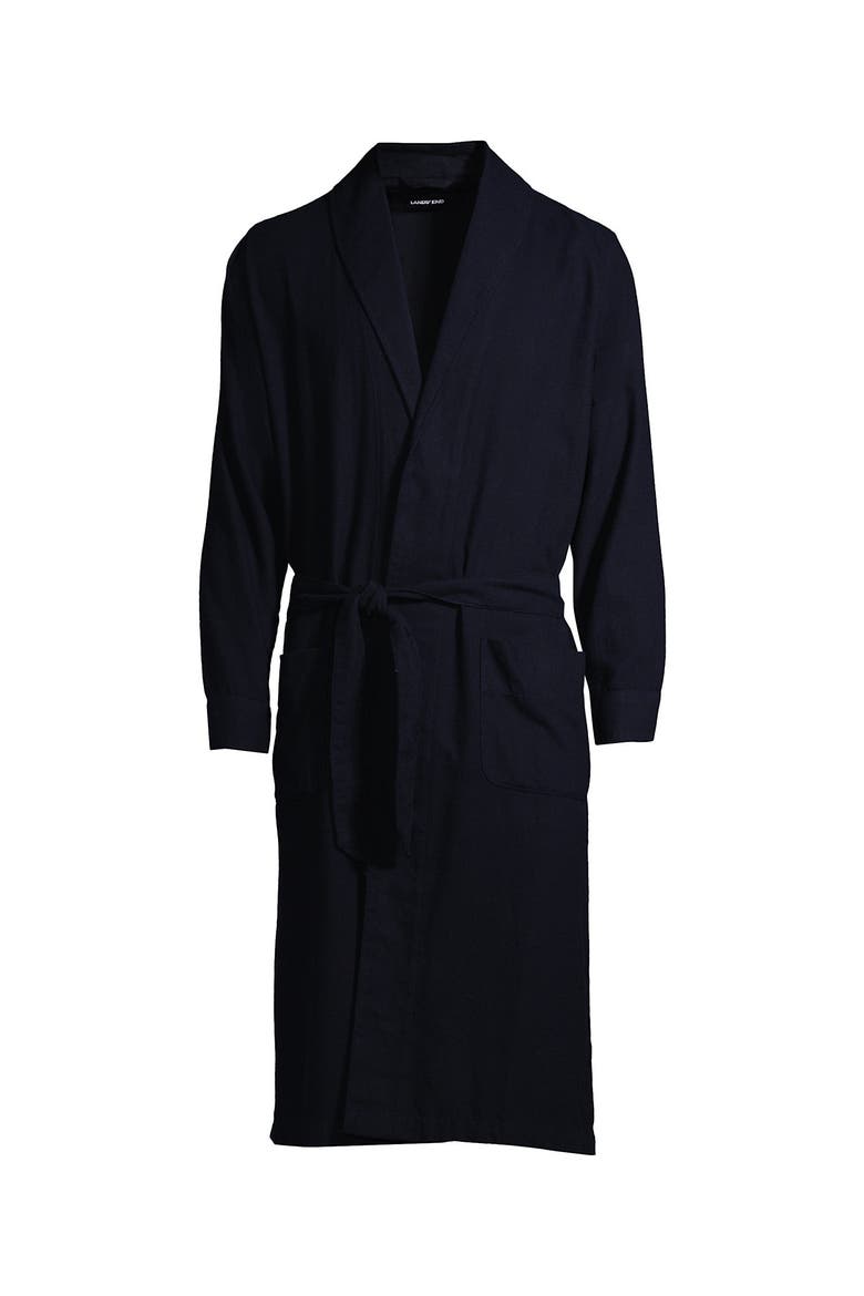 Flannel Robe, Alternate, color, Radiant Navy