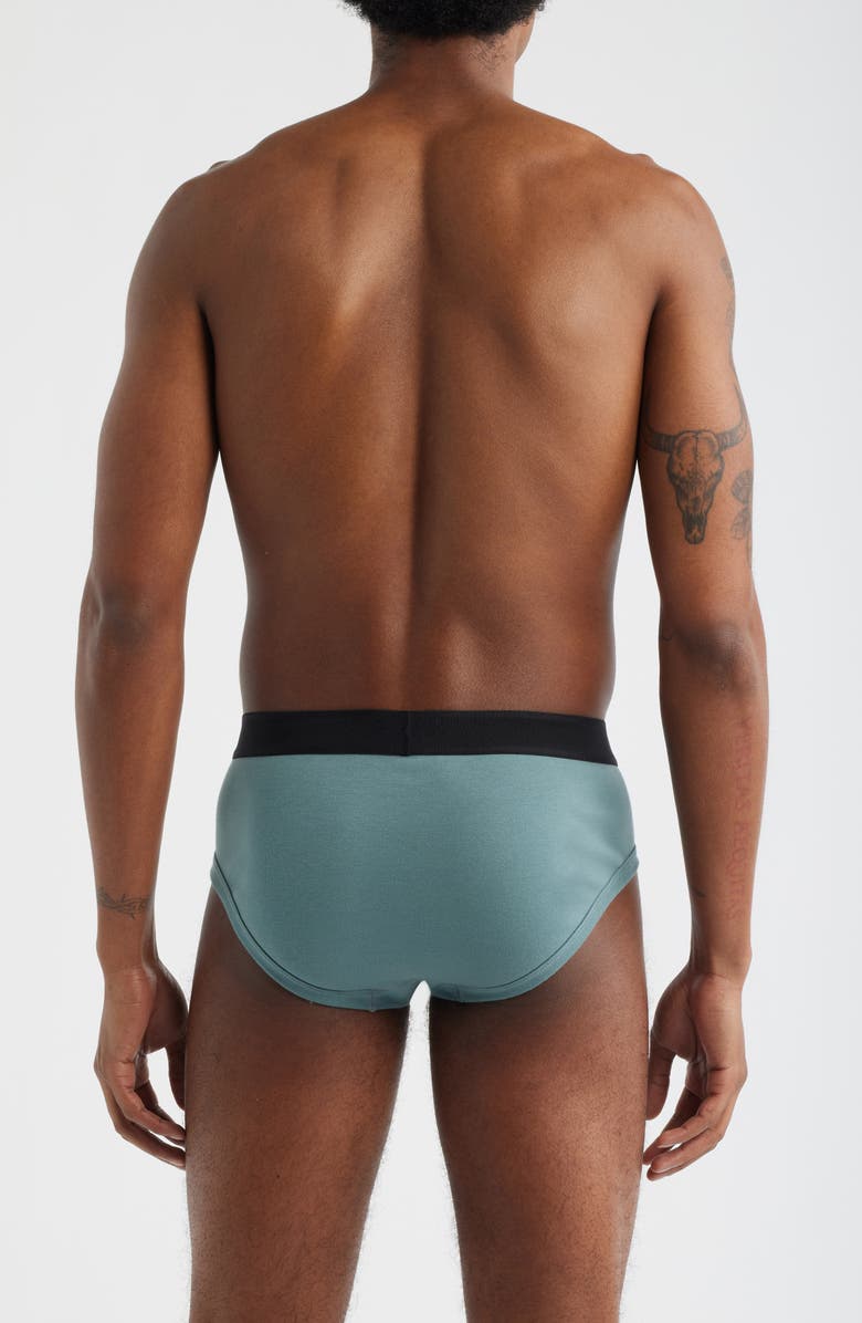 TOM FORD Cotton Stretch Jersey Briefs, Alternate, color, Teal