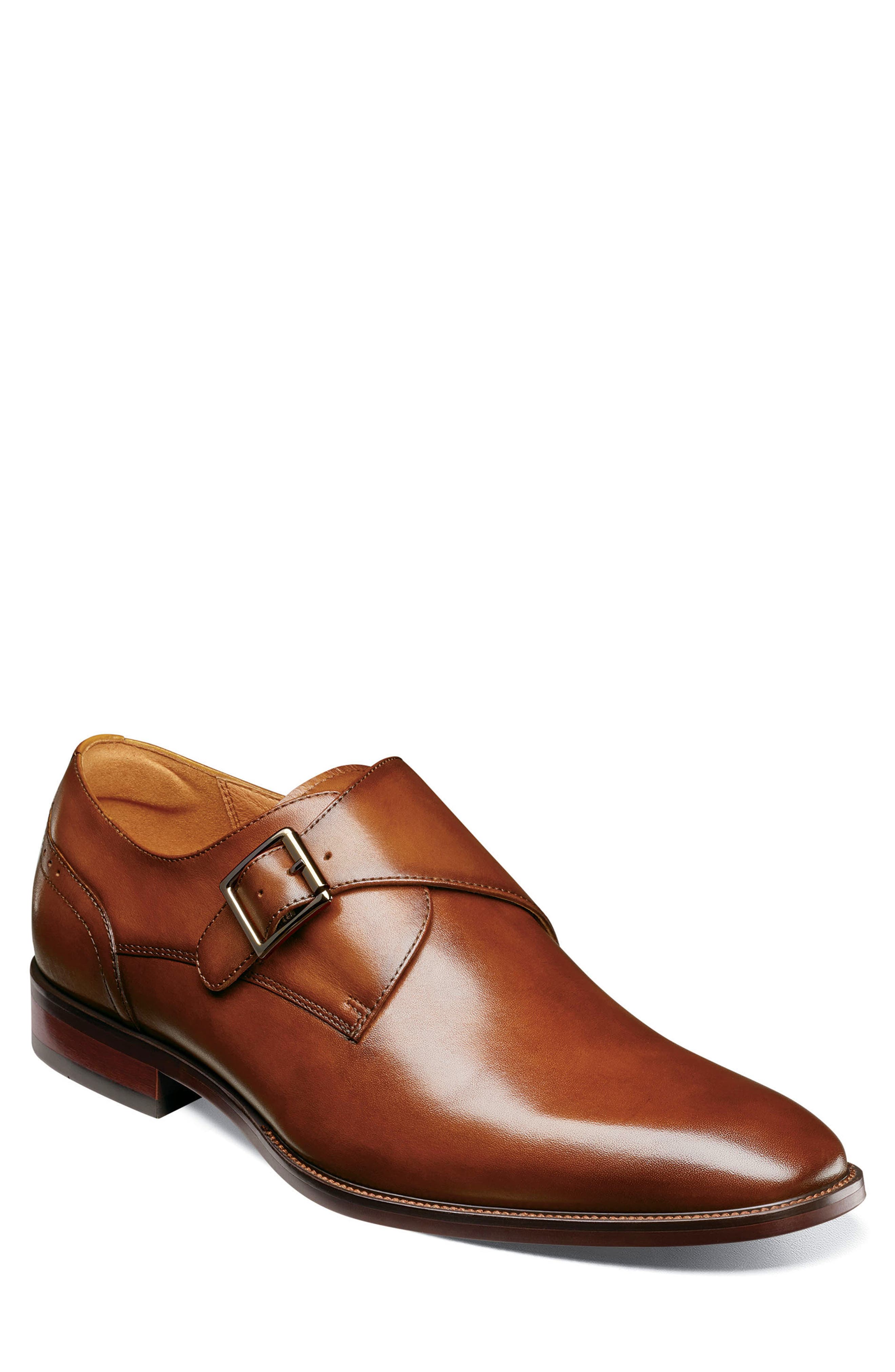 Florsheim Sorrento Monk Strap Shoe, Main, color, Cognac