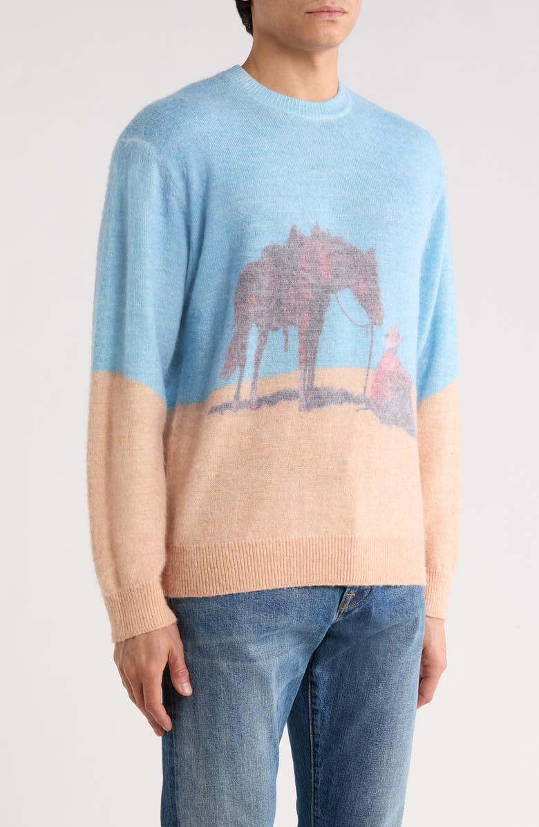 ONE OF THESE DAYS So Far Away Printed Sweater, Alternate, color, Multi