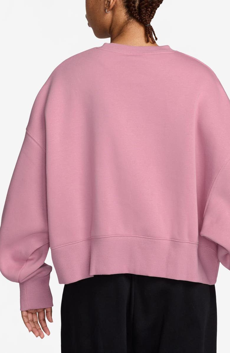 Nike Phoenix Fleece Crewneck Sweatshirt, Alternate, color, Elemental Pink/ Sail