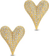 EYE CANDY LOS ANGELES Love Cubic Zirconia Stud Earrings