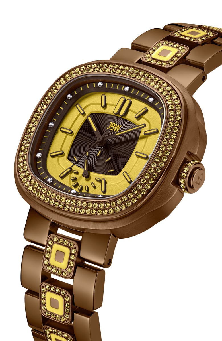 JBW Reserve Coast Bracelet Watch, 39mm, Alternate, color, Brown