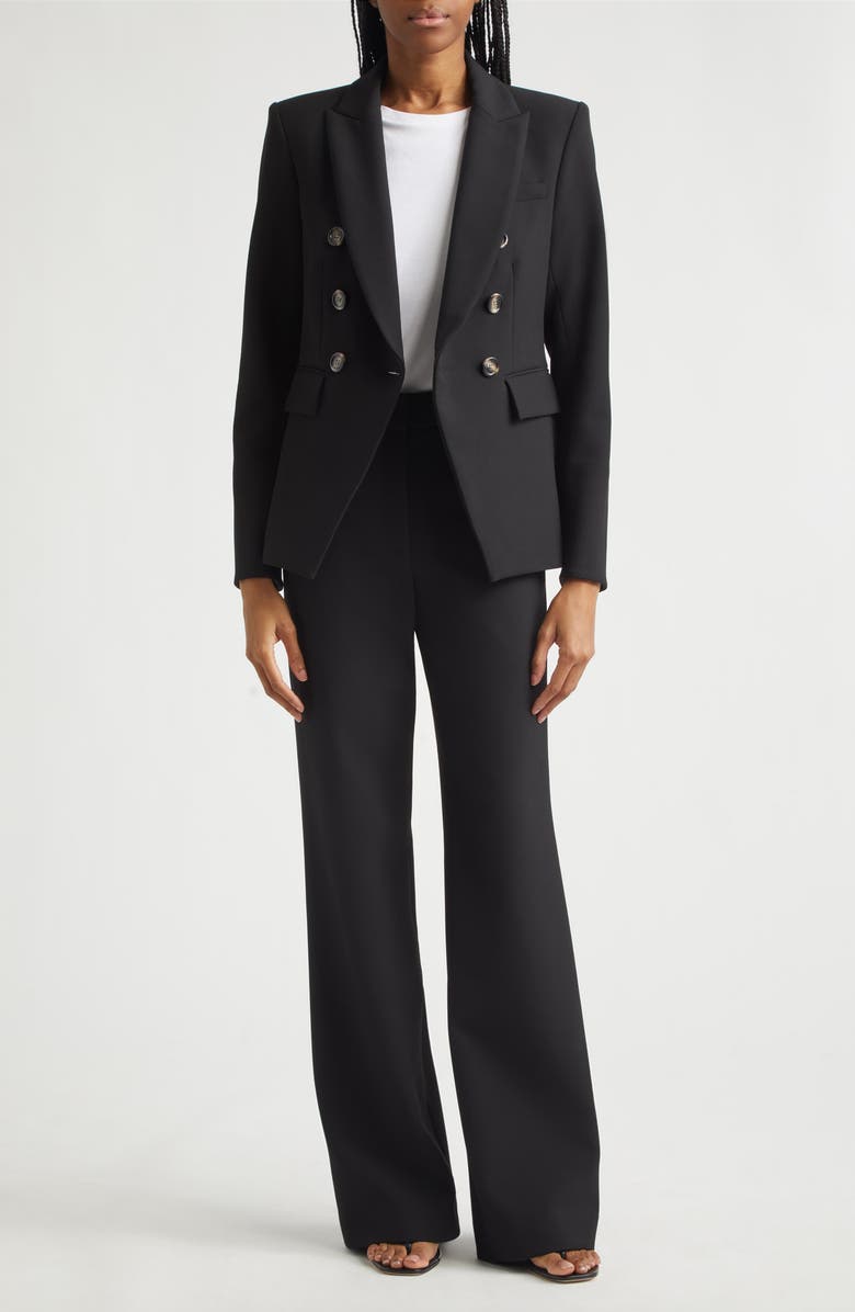 Veronica Beard Miller Stretch Crepe Dickey Jacket, Alternate, color, Black