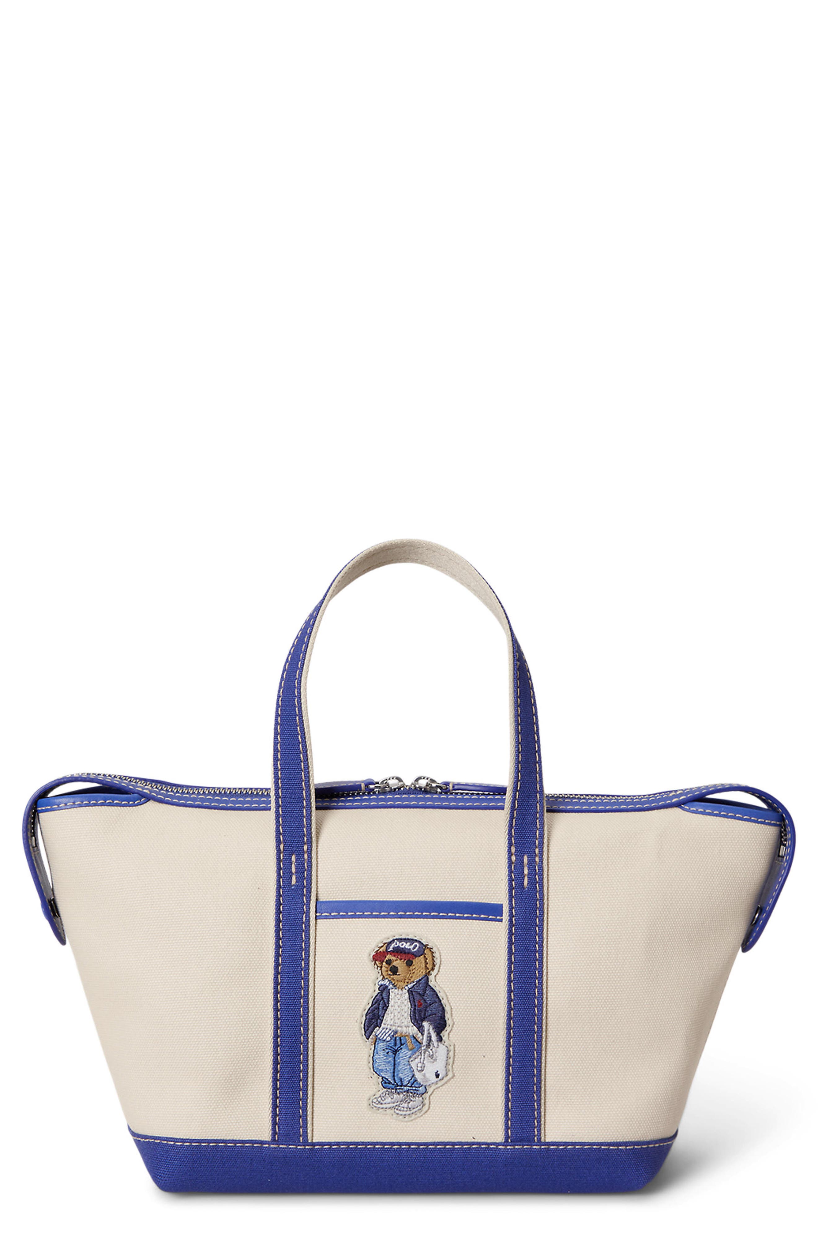 Polo Ralph Lauren Spring Bear Mini Shopper Tote, Main, color, 