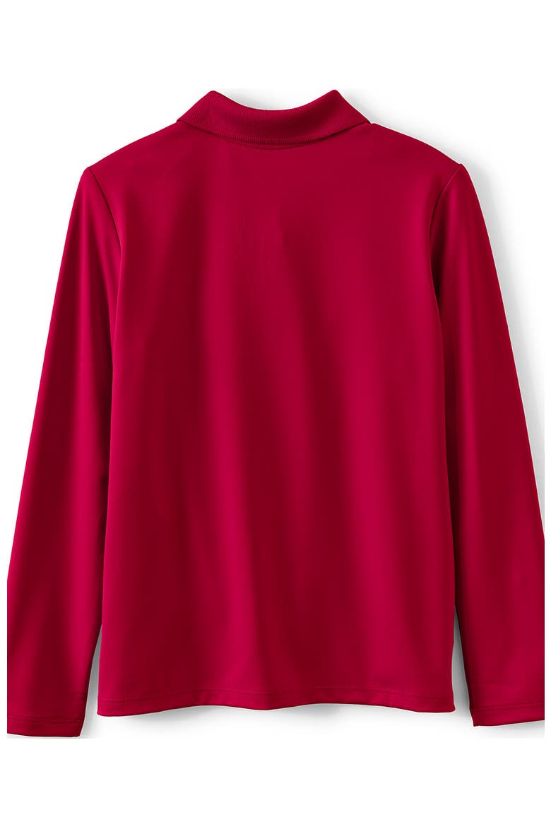 School Uniform Girls Long Sleeve Feminine Fit Rapid Dry Polo Shirt, Alternate, color, Red