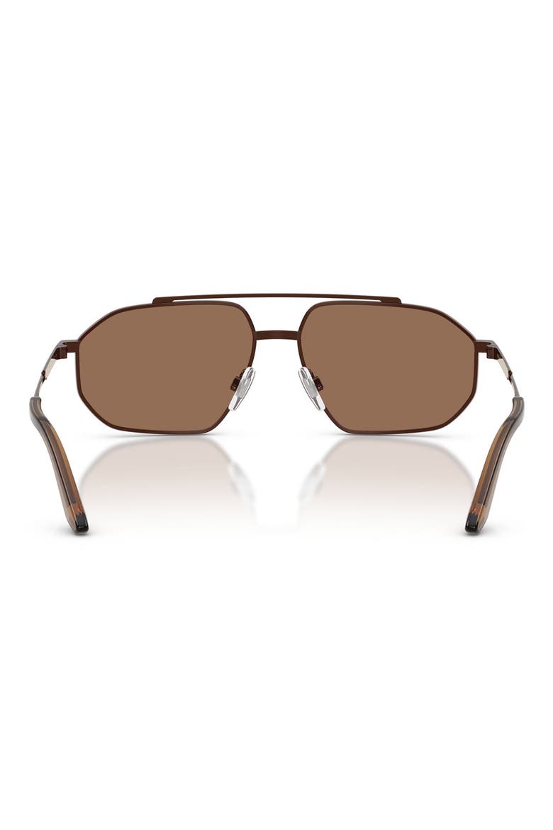 59mm Pilot Sunglasses, Alternate, color, BROWN/ MATTE BROWN / BROWN