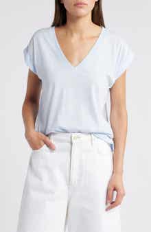 FRAME Easy Cotton V-Neck T-Shirt