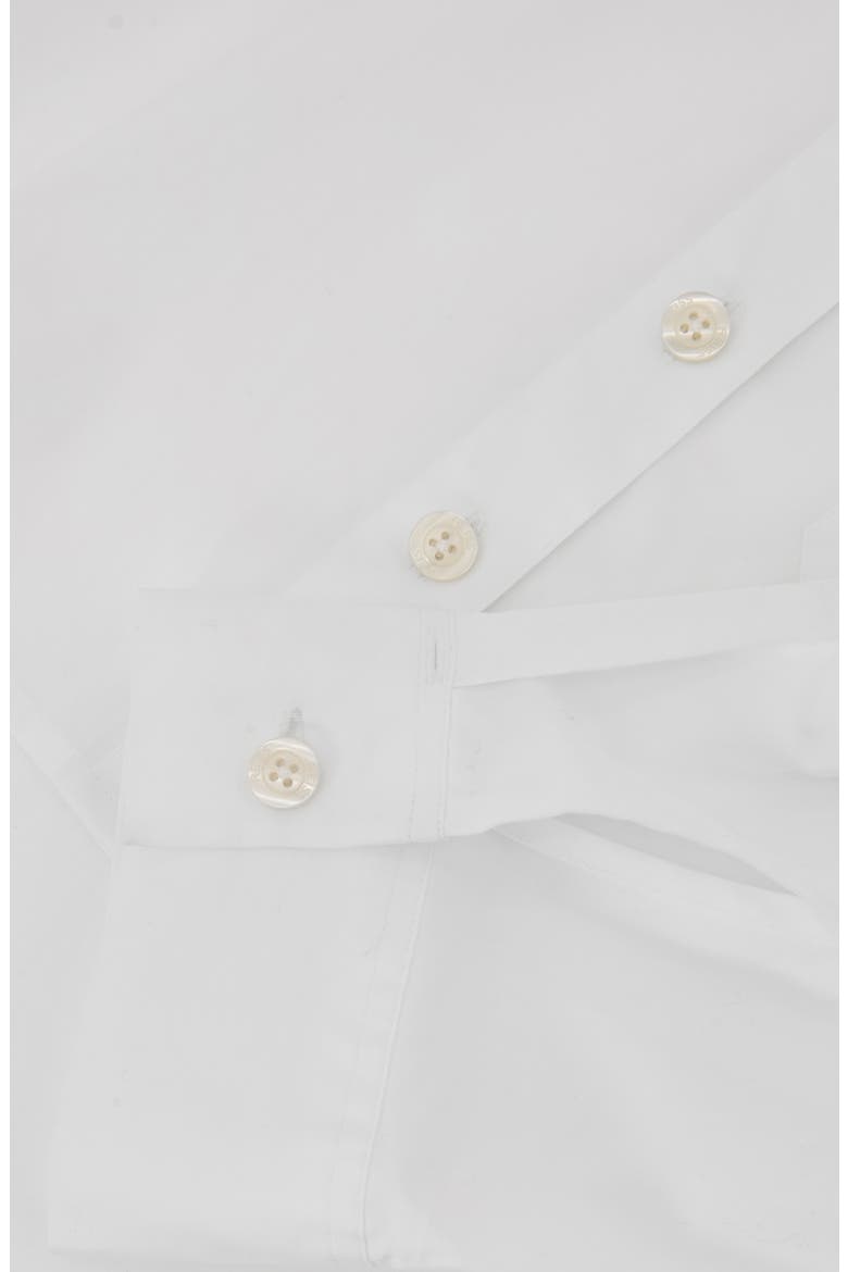 Solenge Cotton Shirt, Alternate, color, WHITE