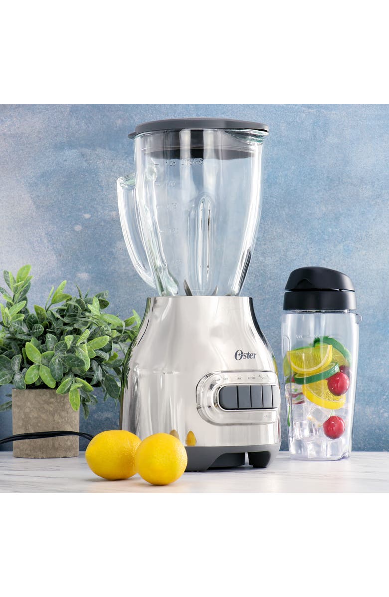 OSTER 3-in-1 Kitchen System 700 Watt Blender with Blend-N-Go Cup in Chrome, Alternate, color, Silver