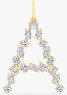 Everlee Multi-Shape Letter "A" Lab Diamond Charm in 14K