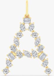 Everlee Multi-Shape Letter "A" Lab Diamond Charm in 14K