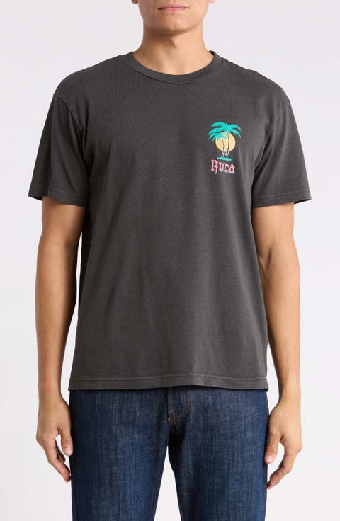 Frond Mural Cotton Graphic T-Shirt