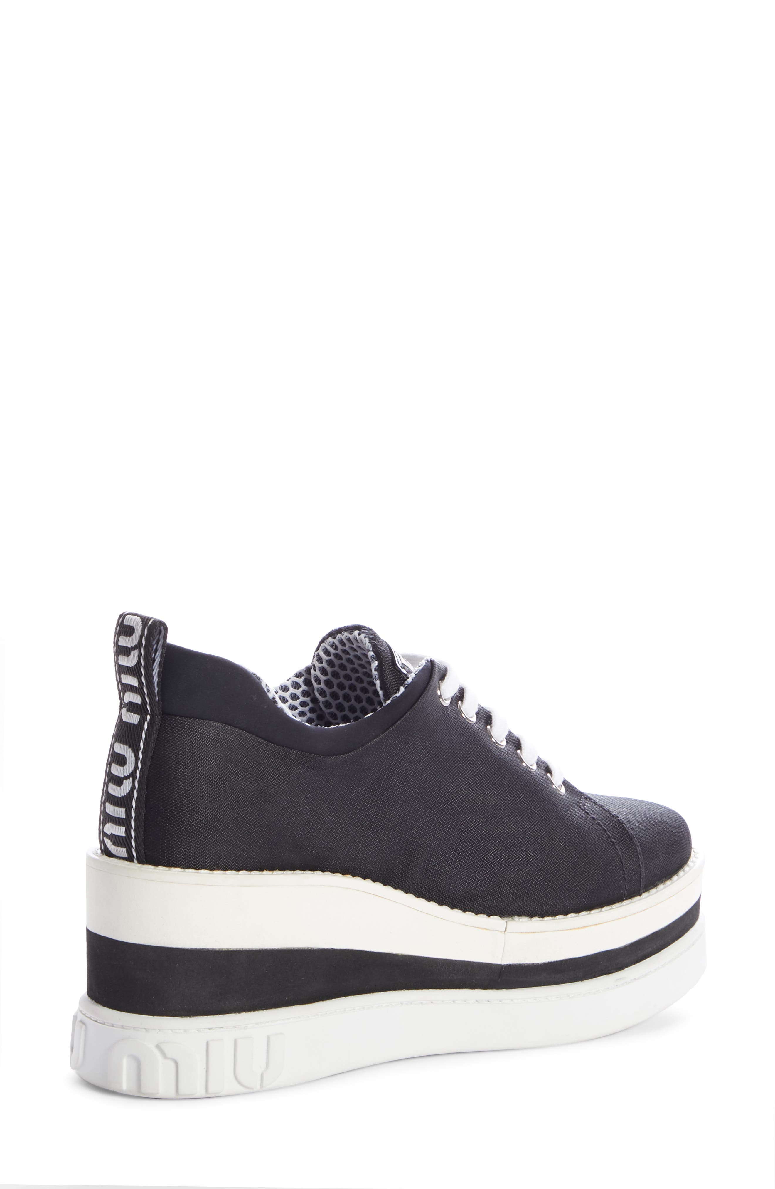 Miu Miu Platform Wedge Sneaker, Alternate, color, 