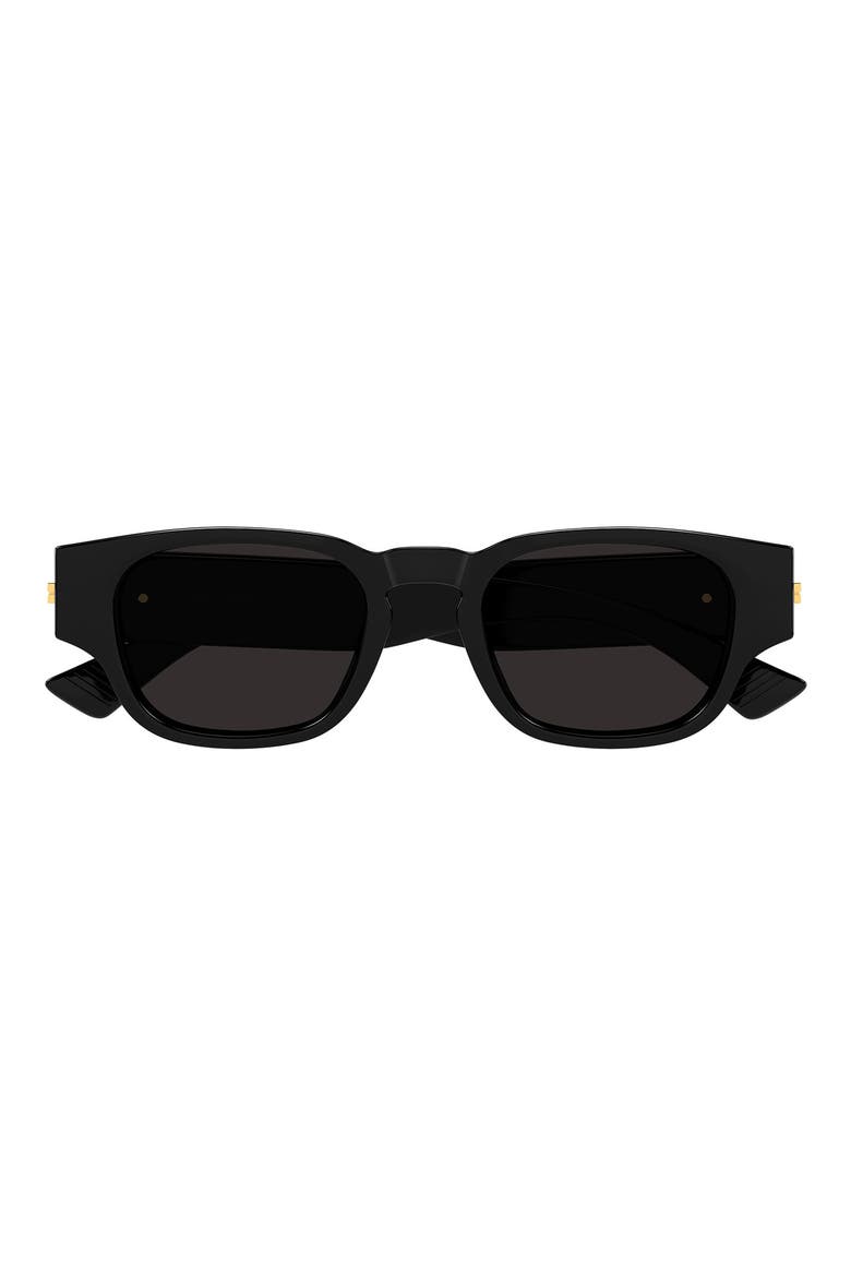 51mm Oval Sunglasses, Main, color, BLACK