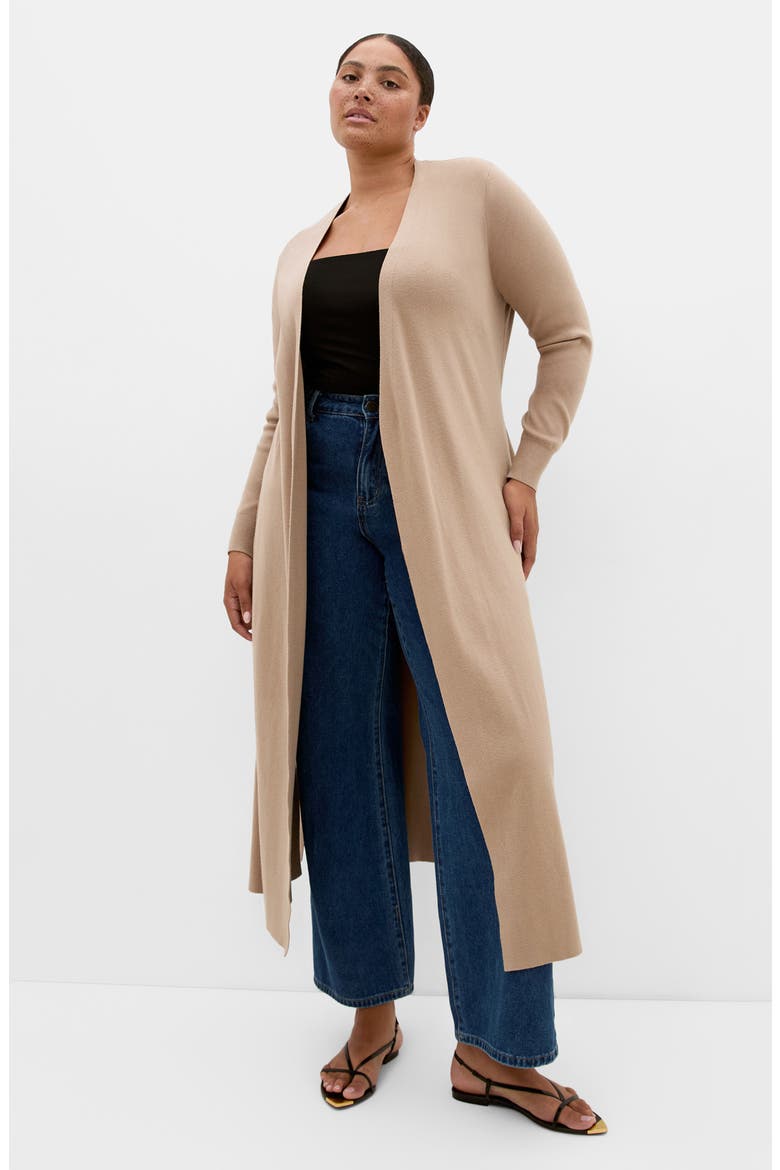 Goldie Longline Cardigan, Alternate, color, SIMPLY TAUPE