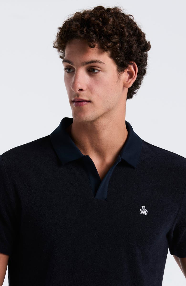 Original Penguin Johnny Collar Terry Cloth Polo, Alternate, color, Dark Sapphire