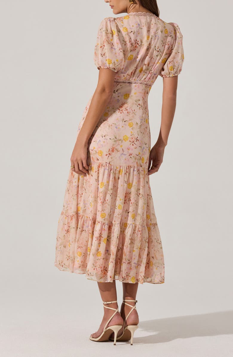 ASTR the Label Lace Trim Tiered Dress, Alternate, color, 