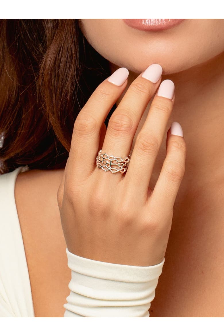 Crown Of Thorns Band Ring, Alternate, color, Sterling Silver