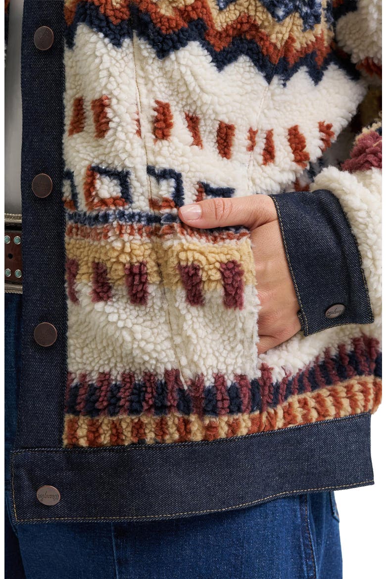 Fair Isle Faux Shearling Jacket, Alternate, color, FUN FAIRISLE