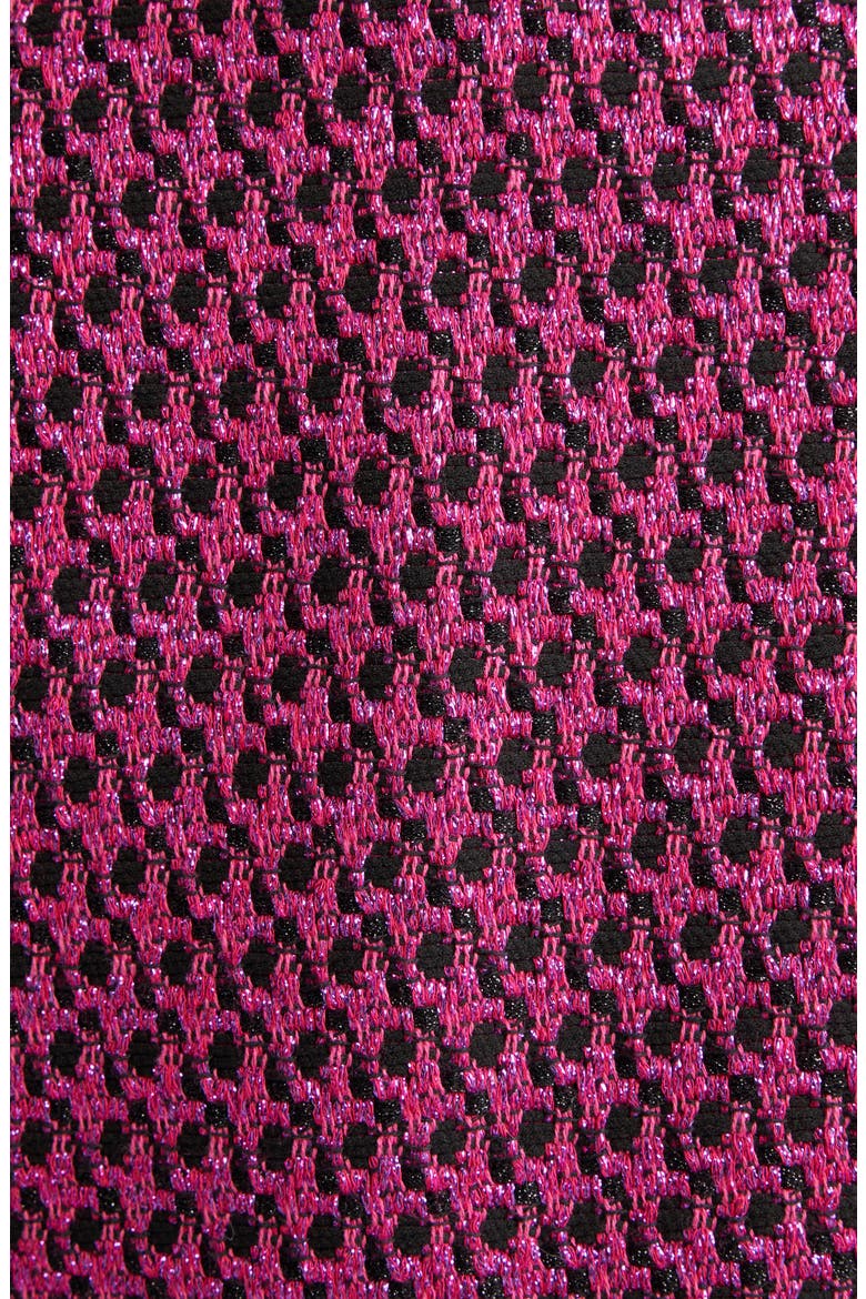 Honeycomb Tweed Knit Crop Jacket, Alternate, color, BWOL BLACK/ WILD ORCHID MULTI
