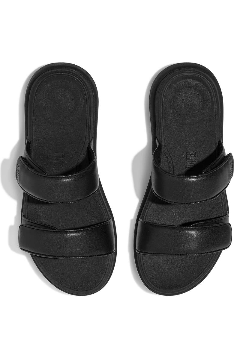 FitFlop F-Mode Go Adjustable Platform Slide Sandal, Alternate, color, All Black