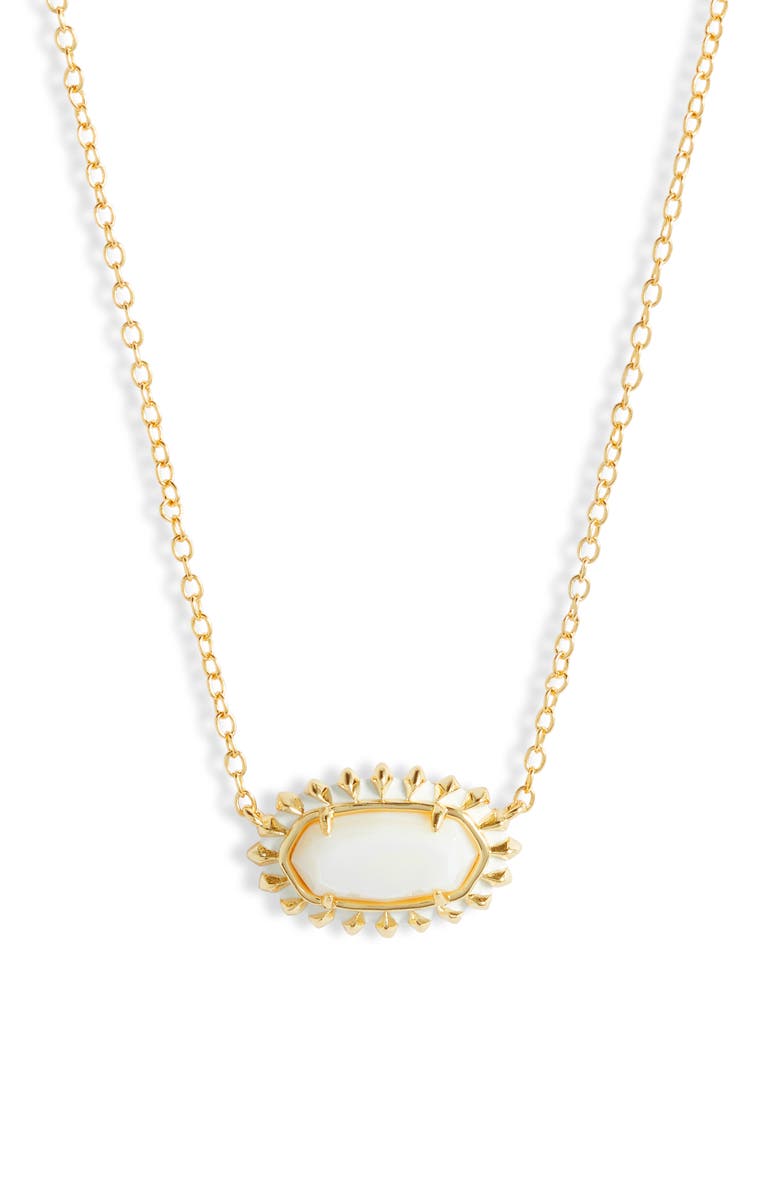 Kendra Scott The Elisa Color Burst Frame Pendant Necklace, Main, color,