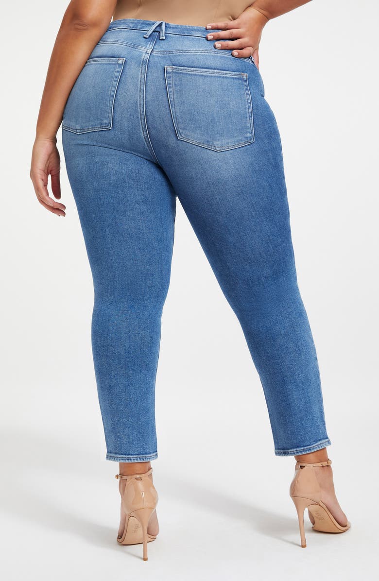 Good American Good Legs Ripped High Waist Skinny Cigarette Jeans ...
