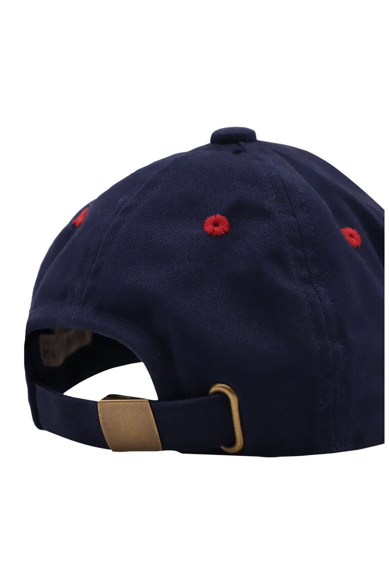 Boys' Authentic Ball Cap With Logo, Kids, Alternate, color, Navy and Red