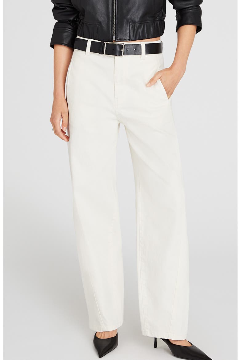 Belted Barrel Leg Utility Pants, Main, color, IVORY