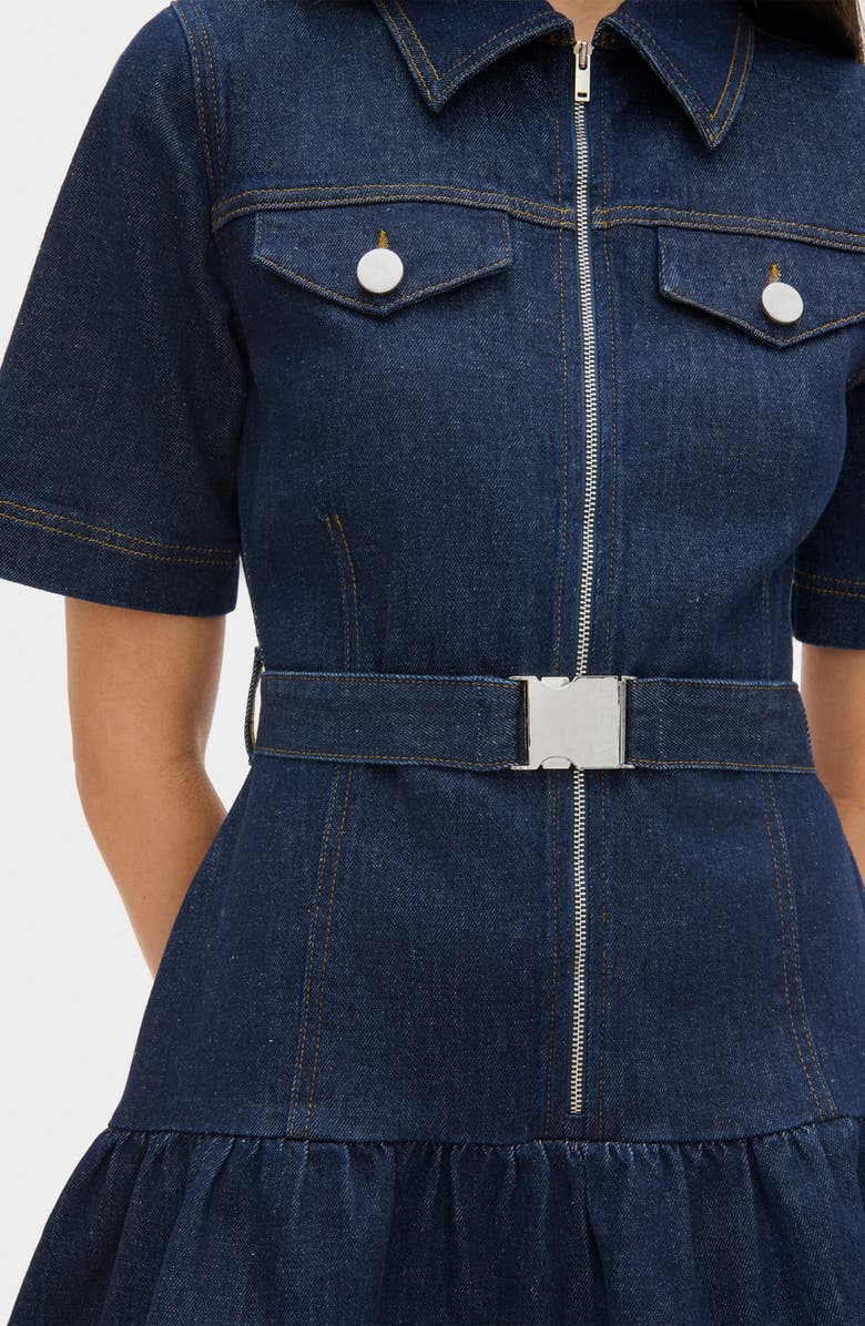 ALIGNE Amanda Belted Denim Dress, Alternate, color, Indigo