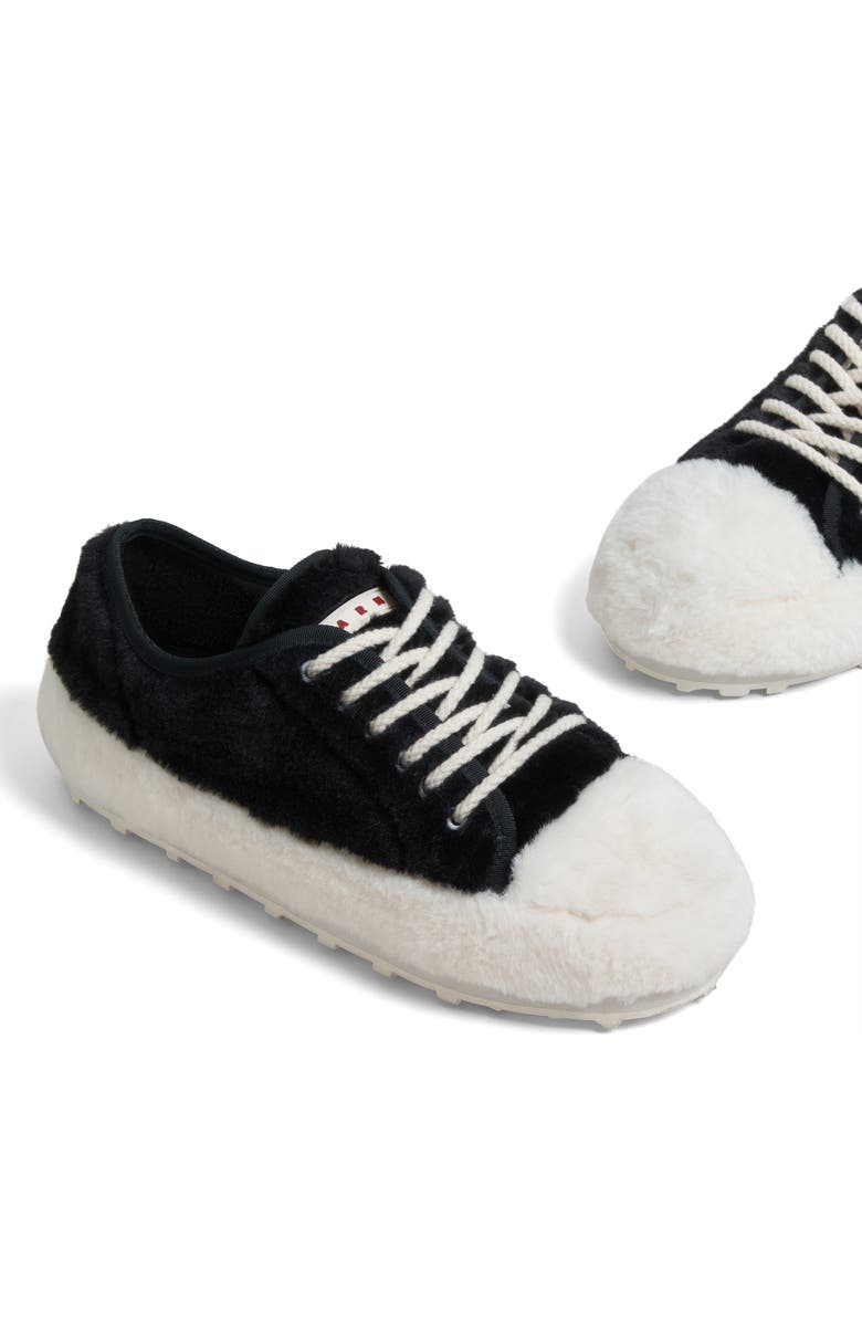 Marni Teddy Faux Fur Low Top Sneaker, Alternate, color,