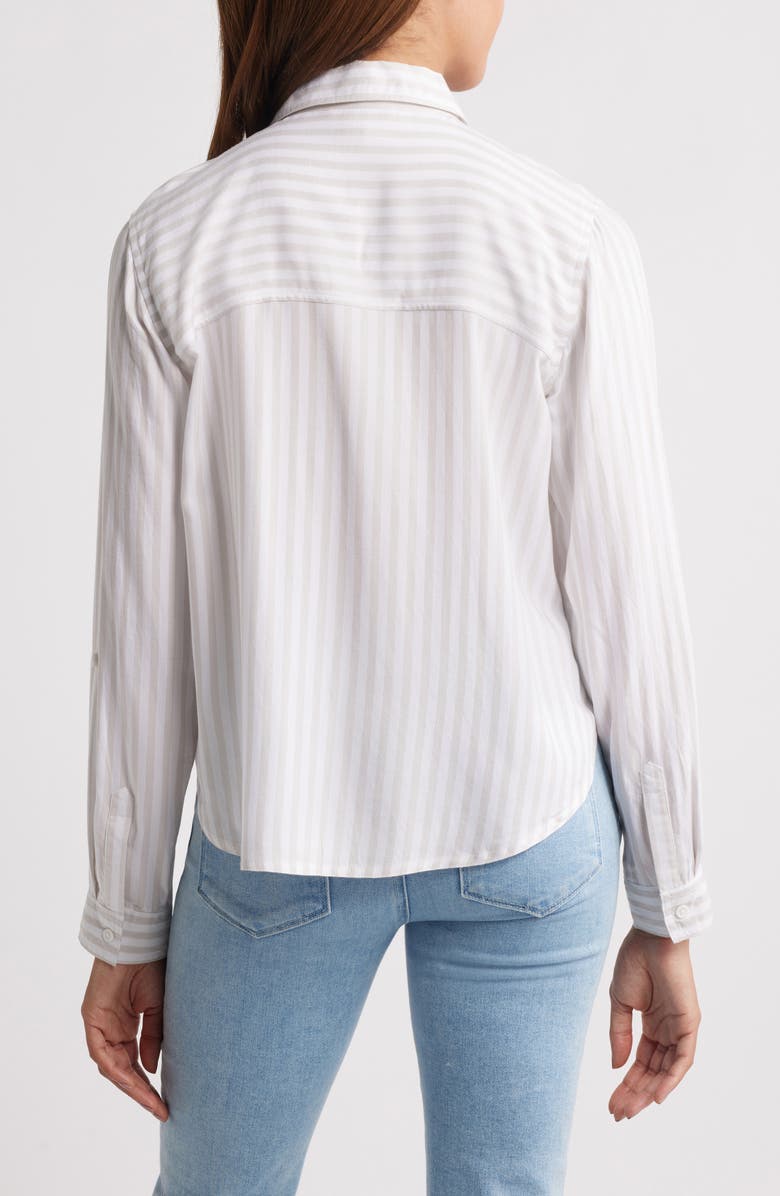 beachlunchlounge Fallon High-Low Button-Up Shirt, Alternate, color, Dry Almond