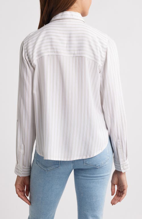 BEACHLUNCHLOUNGE BEACHLUNCHLOUNGE FALLON HIGH-LOW BUTTON-UP SHIRT 